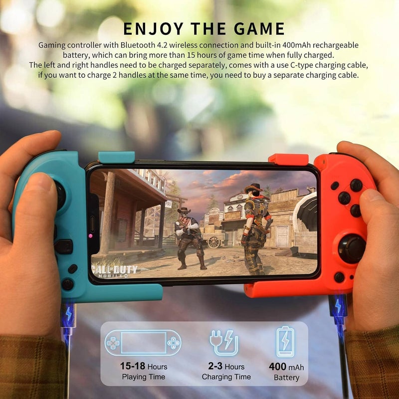 arVin Phone Game Controller for iPhone iOS Android with Magnetic Storage, Mini Pocket Size Gamepad for iPhone 15/14/13, Samsung Galaxy 23/22/21, TCL, One Plus, Call of Duty Mobile, Genshin, Diablo - Image 4
